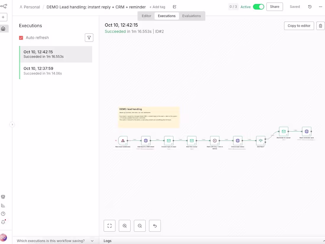 Cover image for One n8n or Zapier workflow, built and tested