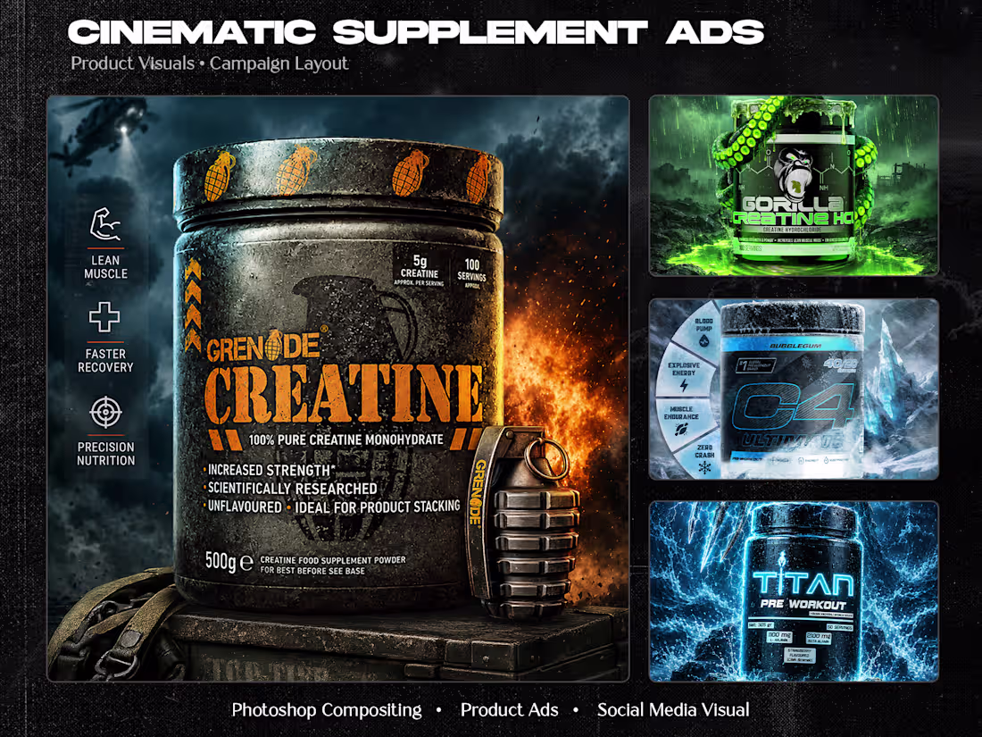 Cover image for Cinematic Supplement Product Campaign Visual