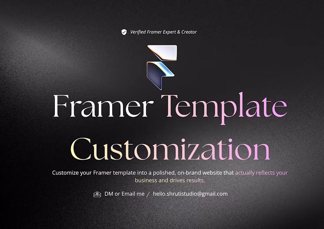 Cover image for Framer Template Customization