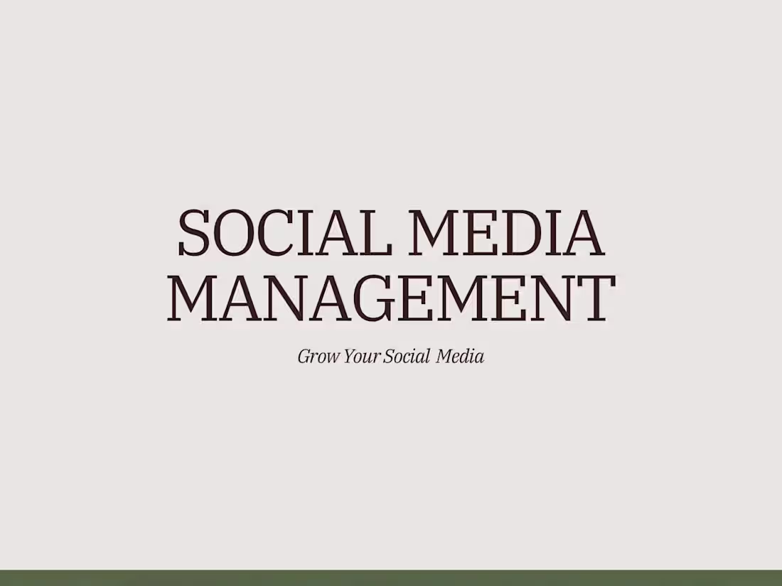 Cover image for Social Media Management for Brands 