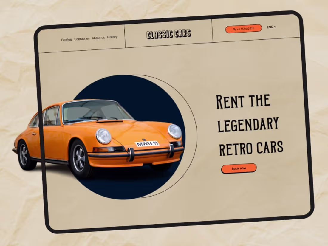 Cover image for Classic cars | website design