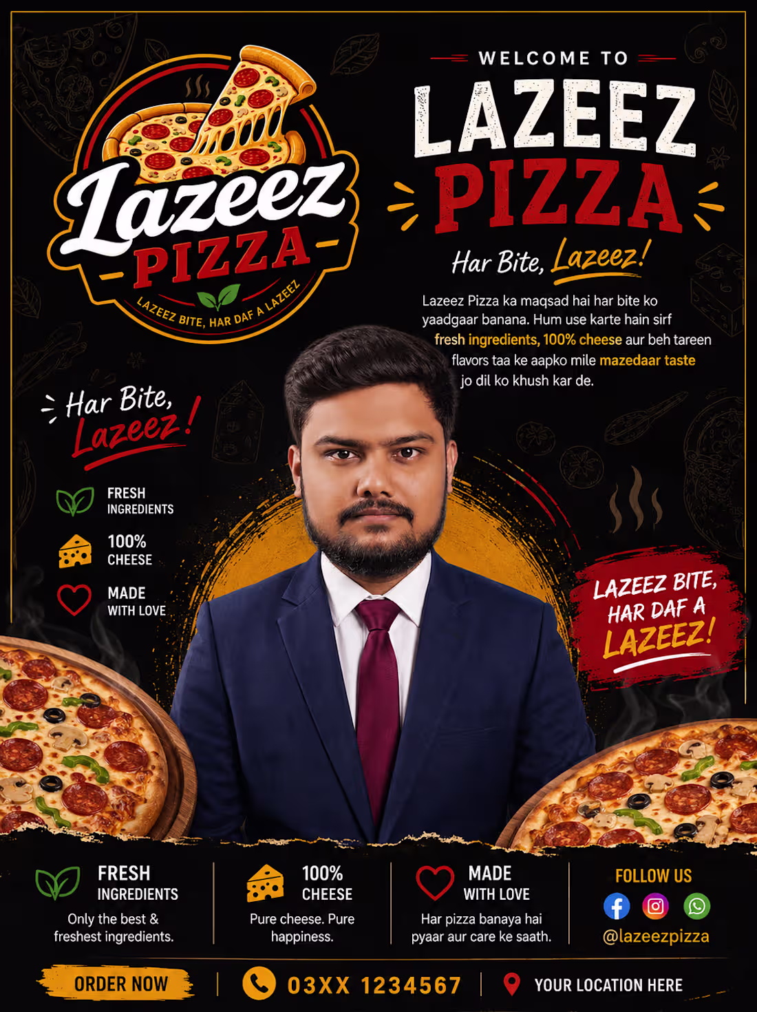 Cover image for Lazeez Pizza