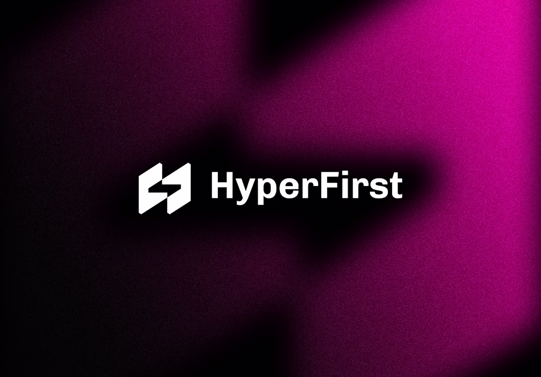 Cover image for This is a conceptual logo for HyperFirst, an app that connec...