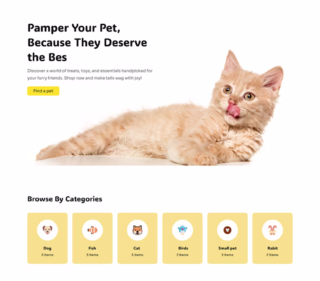 Cover image for Pet Care Website Design