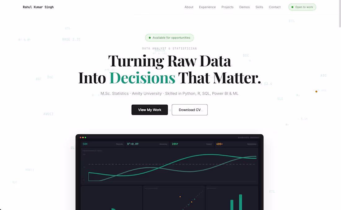Cover image for Data Analysis, Visualisation & Business Insights