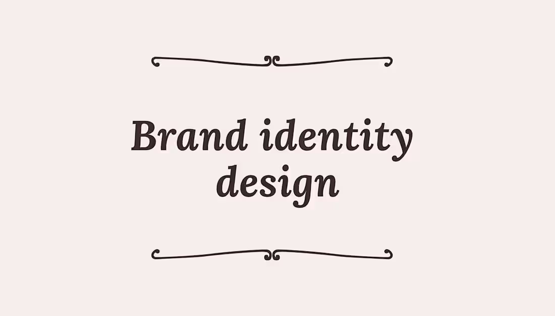 Cover image for Brand identity  design