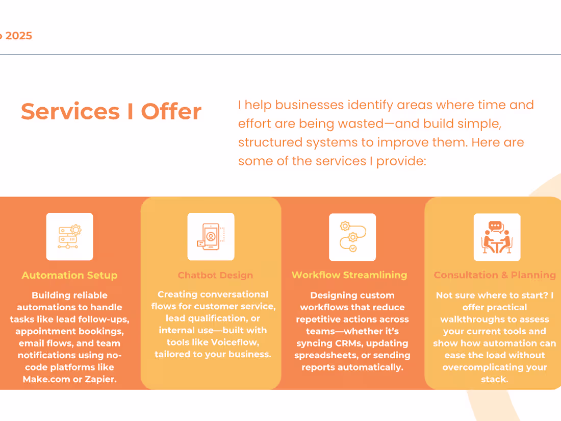 Cover image for AI Automation & Chatbot Solutions for SMEs