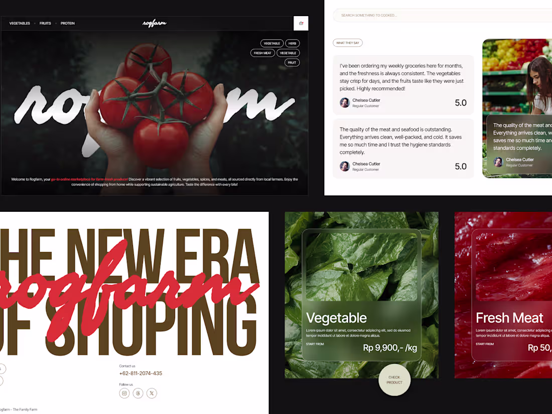 Cover image for RogFarm Website Design for Agricultural Marketplace
