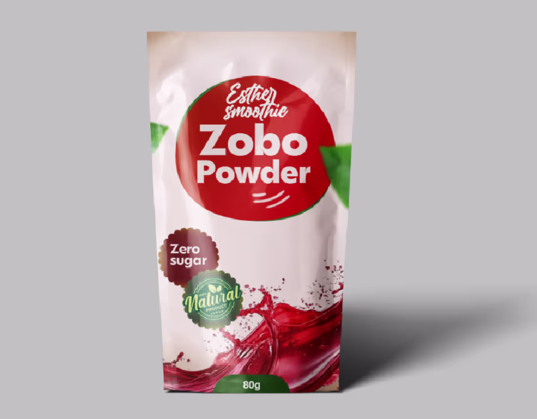 Cover image for Zobo powder package design
