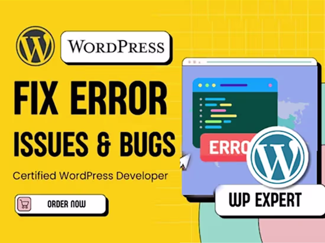 Cover image for Fix Complex WordPress Issues, Fix WordPress Errors and Bugs
