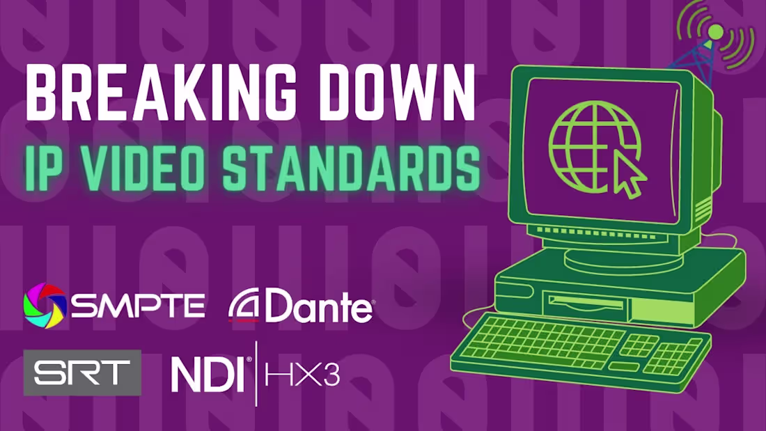 Cover image for IP Video Production Standards: SMPTE 2110, NDI, Dante, SRT - Yo…