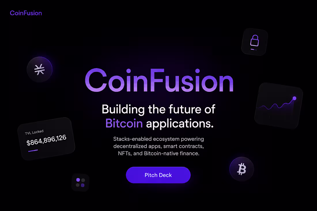 Cover image for CoinFusion Pitch Deck Design