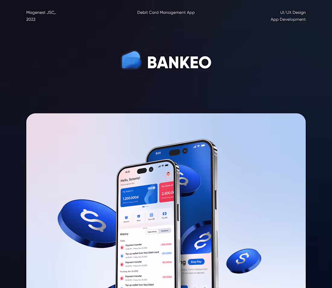 Cover image for BANKEO | Debit Card Management