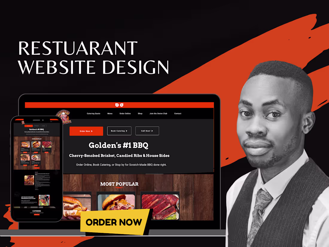 Cover image for I Design a wwebsite for a Restaurant