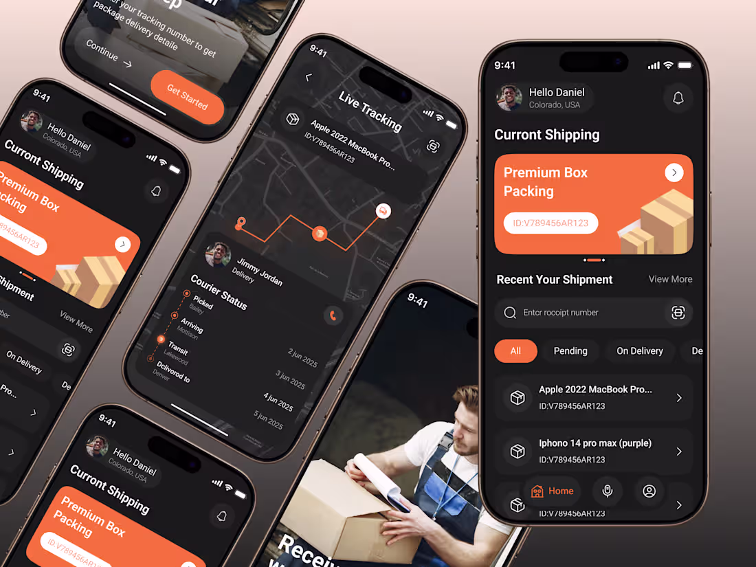 Cover image for Hello, Everyone! 👋 “A modern Parcel Delivery Mobile App UI ...