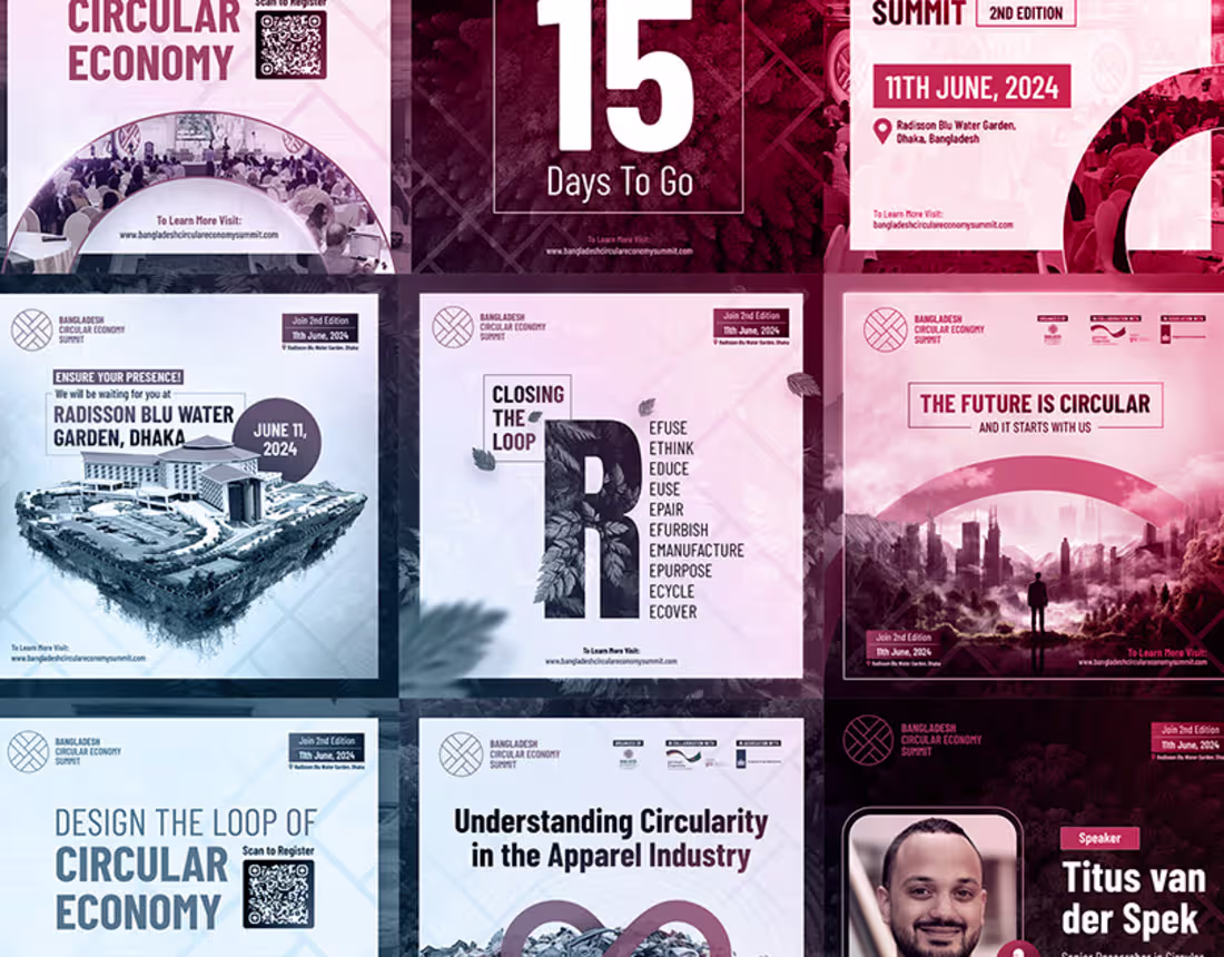 Cover image for Social Media Ad Designs for Bangladesh Circular Economy Summit