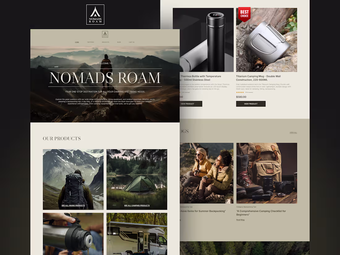 Cover image for Camping & Outdoor Store | Custom Shopify Theme