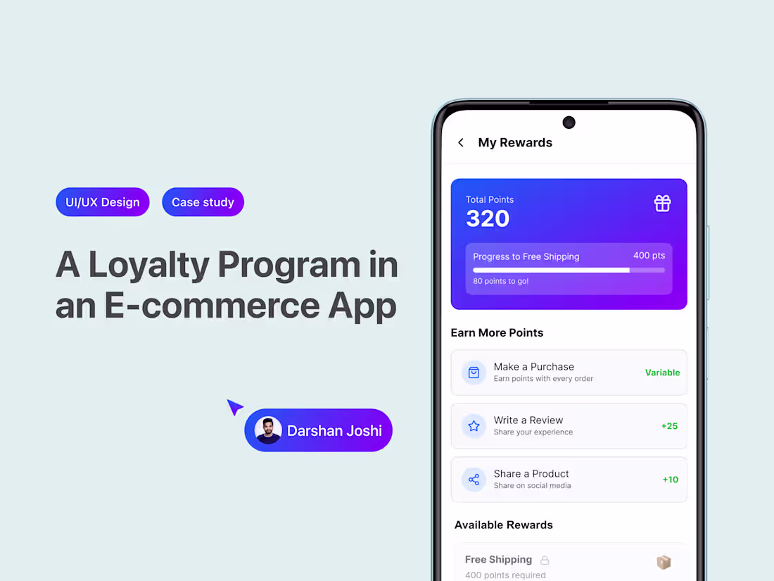 Cover image for a Loyalty Program in an E-commerce App