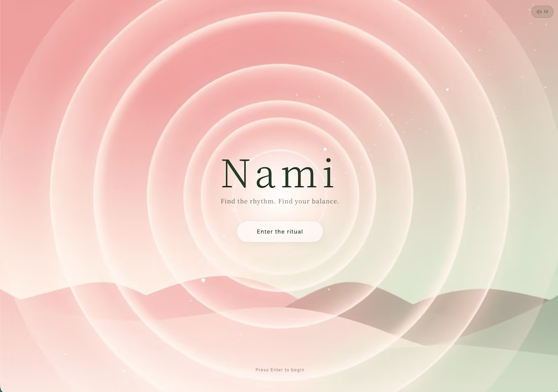 Cover image for Nami — Rhythmic Breathing App