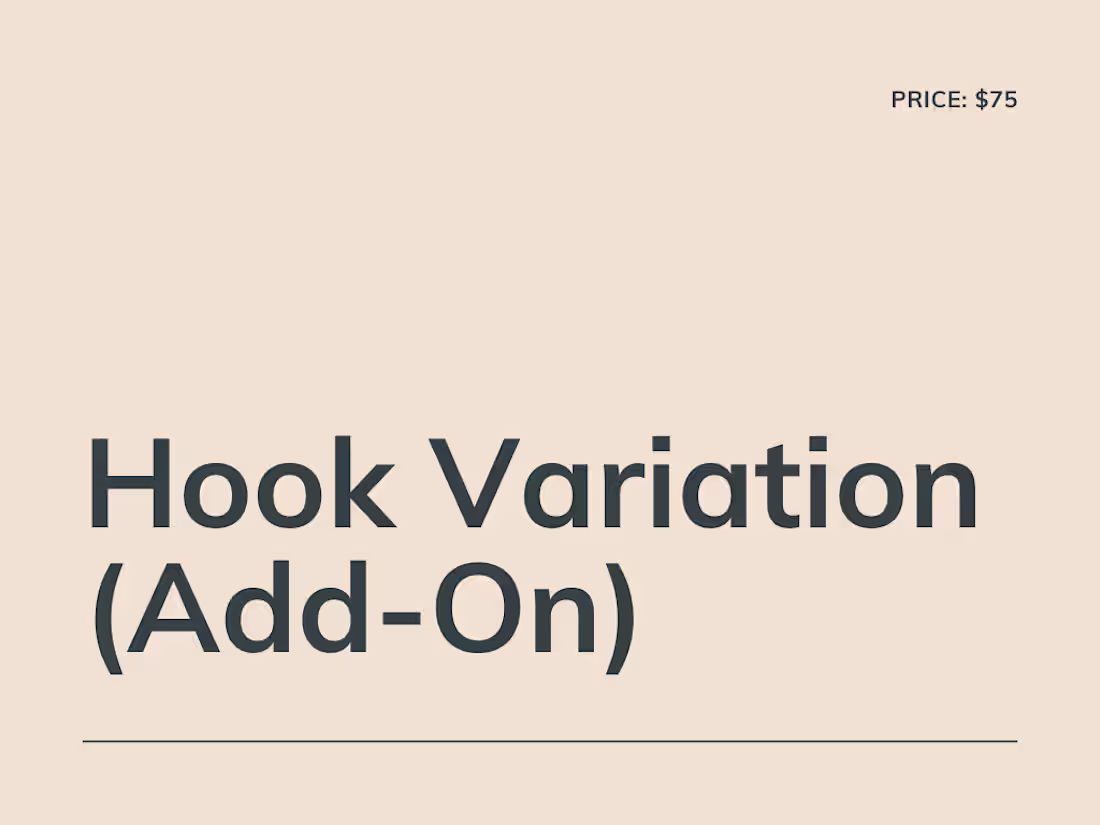 Cover image for Hook Variation Add-On
