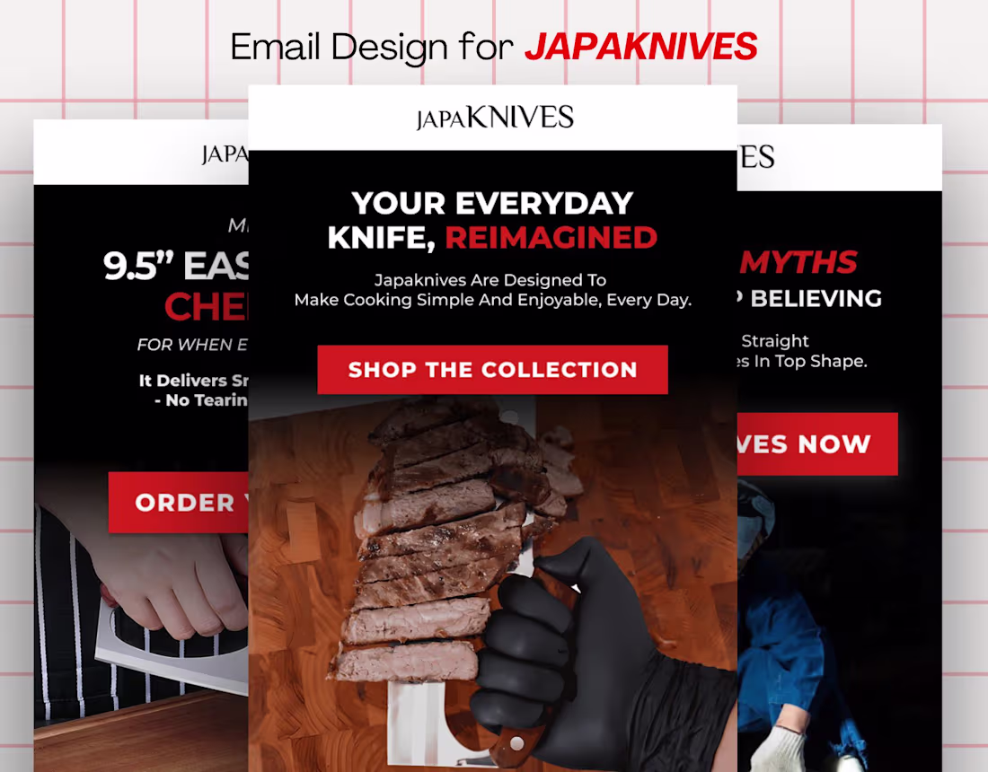 Cover image for Email Marketing Design for Japaknives.
Designed