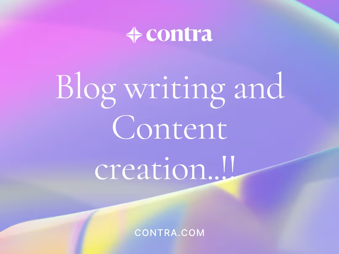 Cover image for Captivating Blog writer and Content writer