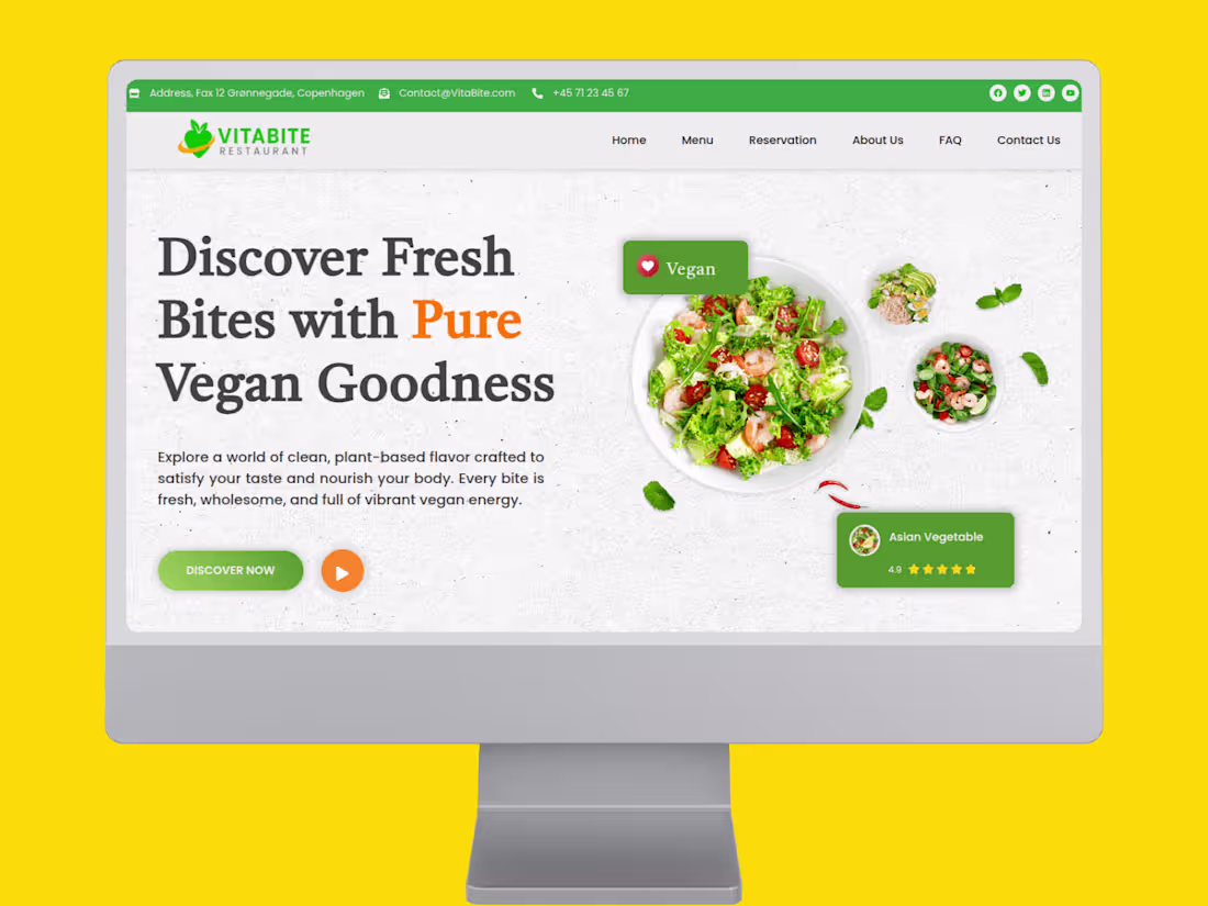 Cover image for VitaBite Restaurant Website