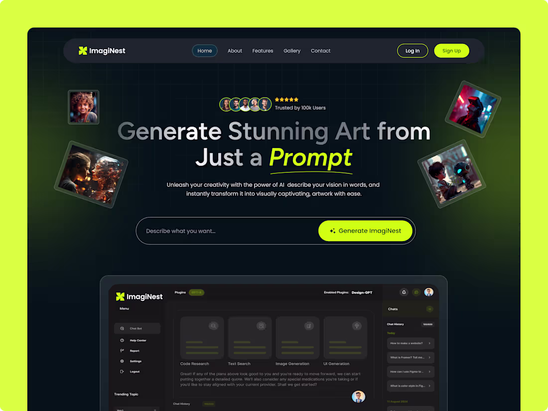 Cover image for AI Image Generator SaaS Landing