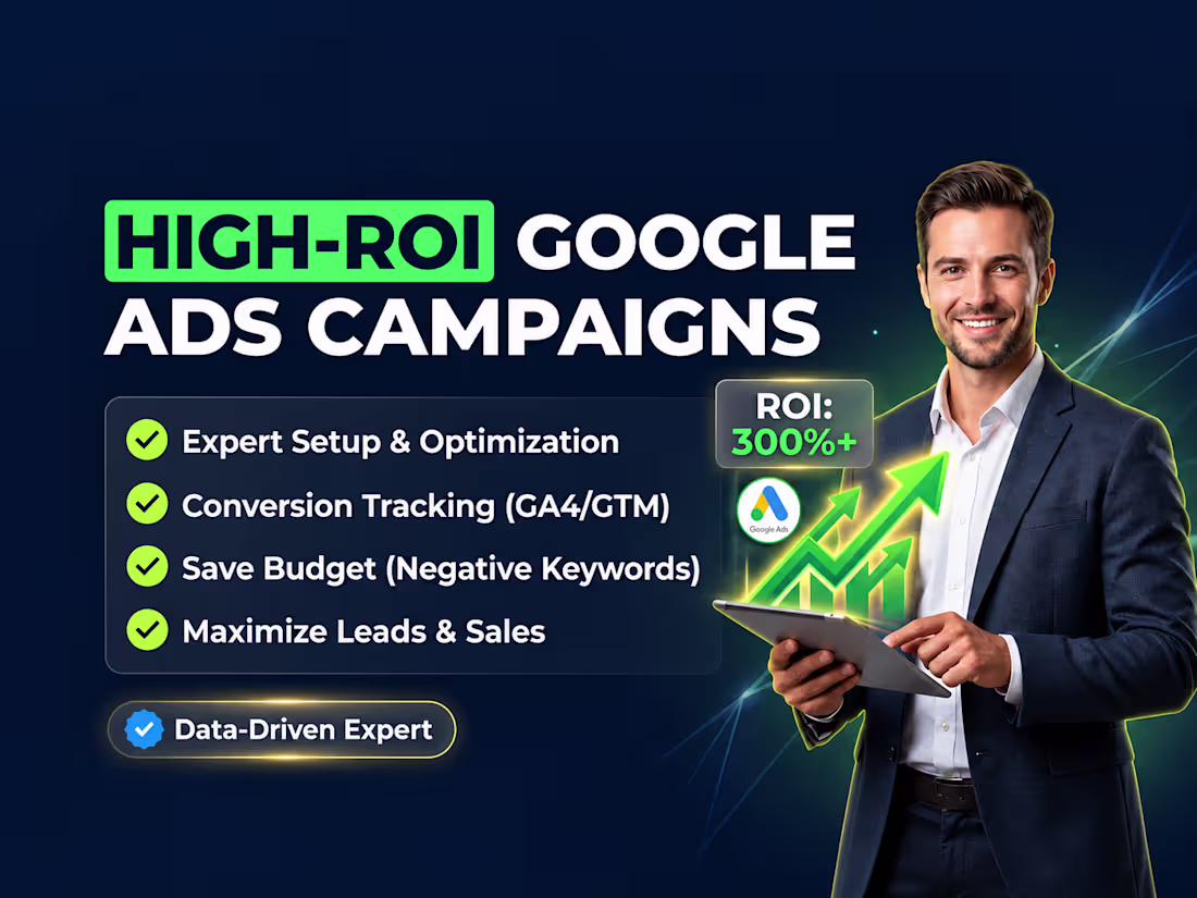 Cover image for Google Ads Management for Qualified Leads & Profitable ROAS