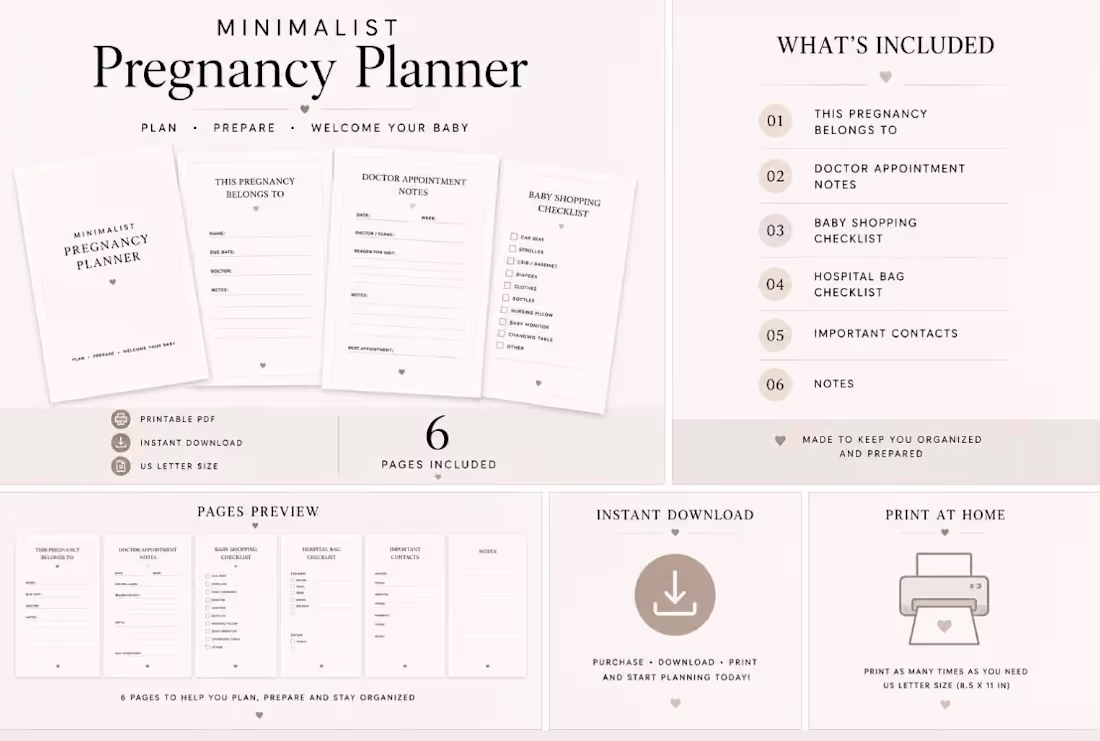Cover image for A clean and minimalist pregnancy