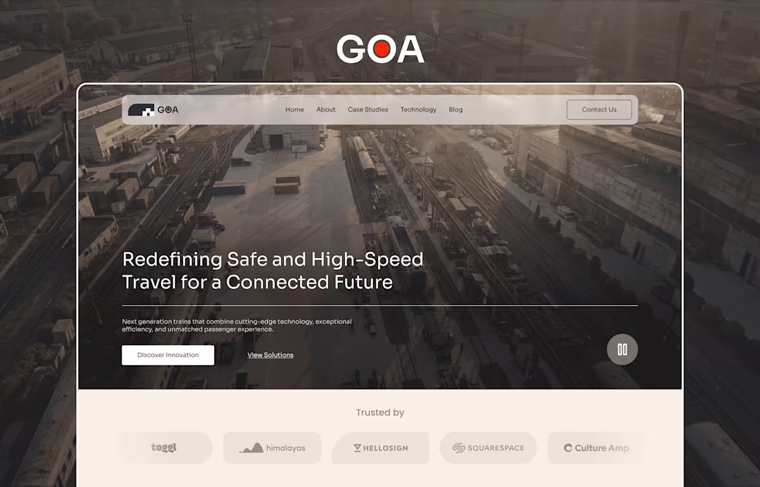 Cover image for GOA | Enterprise Railway Website Design