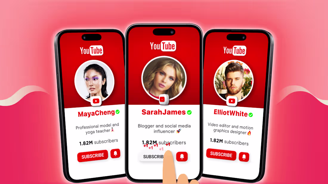 Cover image for You Tube 3D Phone Follow Animation