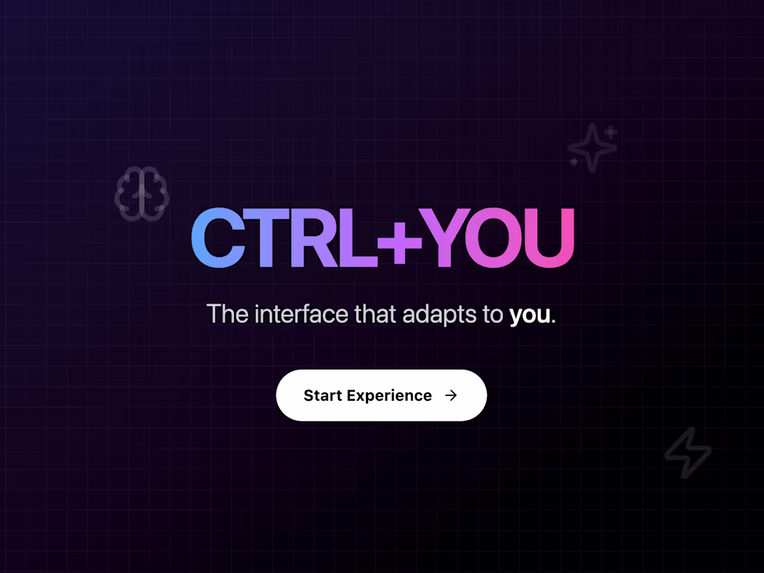 Cover image for CTRL+YOU — Adaptive Interface Prototype
Most