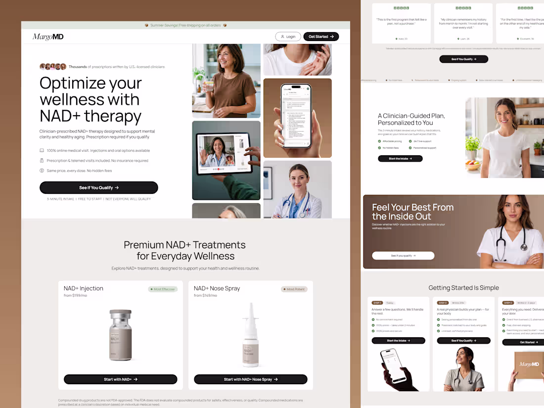Cover image for Modern Telehealth Ecommerce Design. 