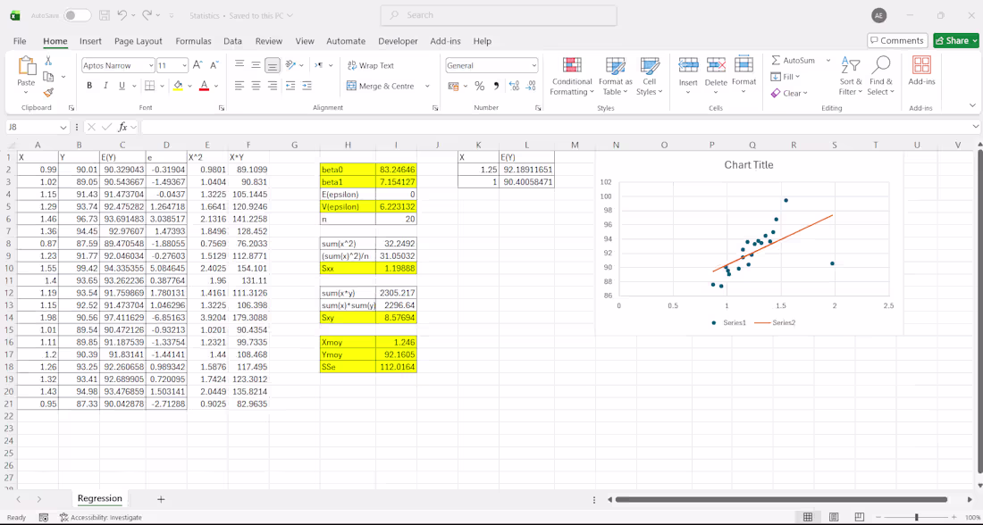 Cover image for Linear Regression study in Excel