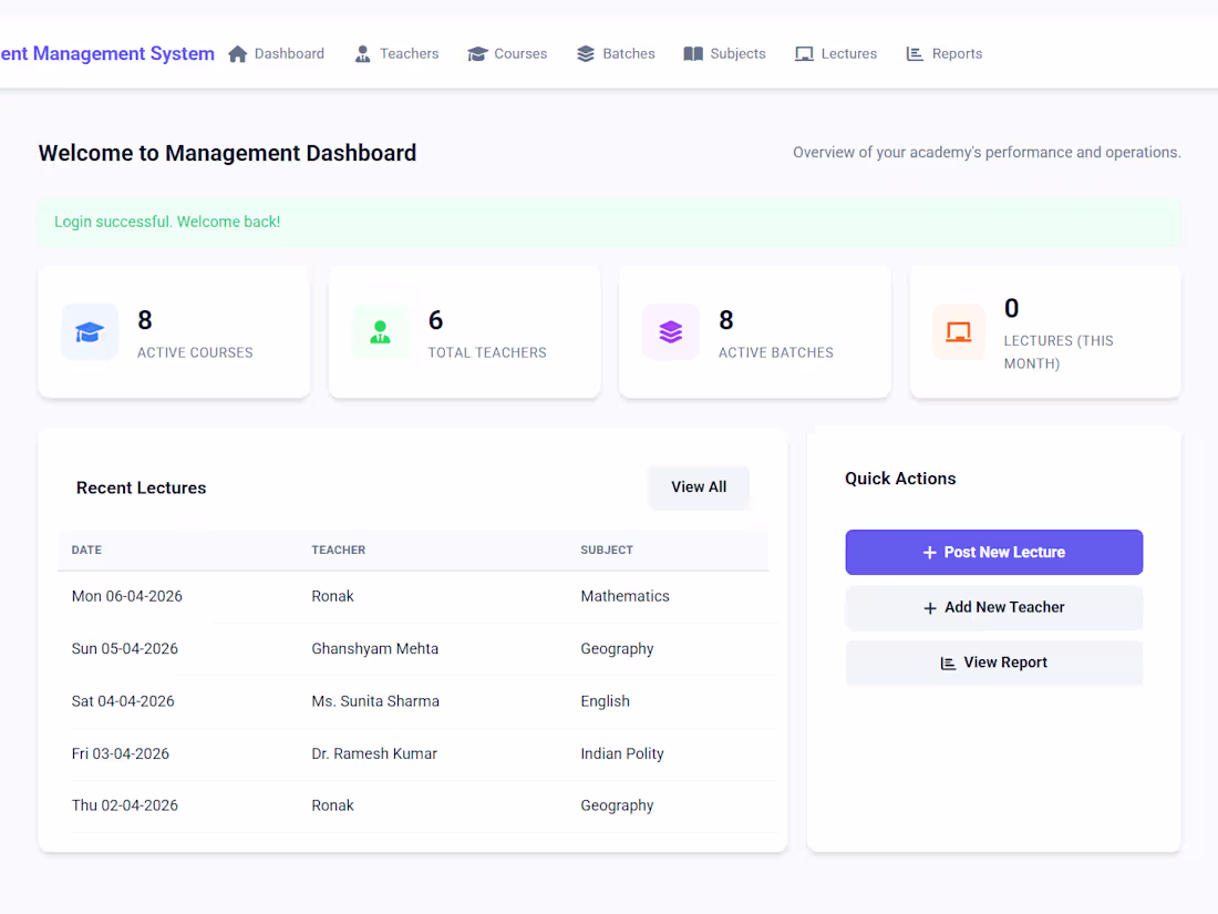 Cover image for Lecturer's payment management system