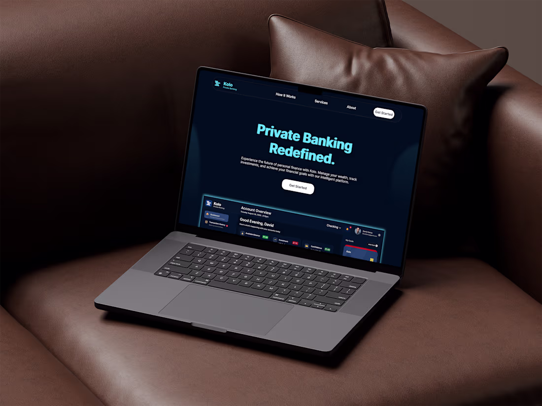 Cover image for Kolo — A Fintech Dashboard That Redefines Modern Banking