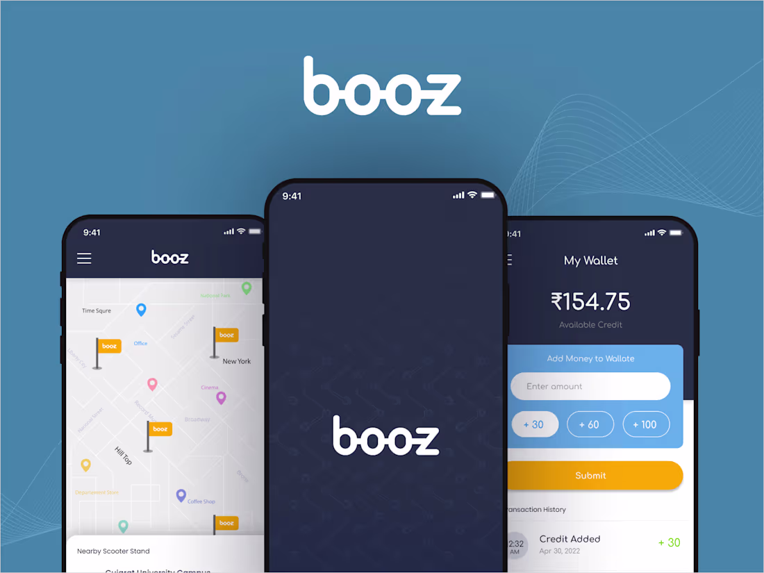 Cover image for Booz Mobility Case Study | e-Scooter Rental App Design