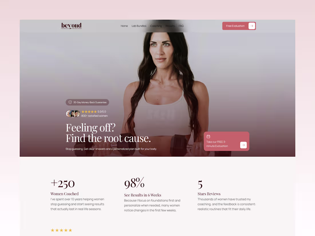 Cover image for HealthTech + Coaching Premium Website Transformation