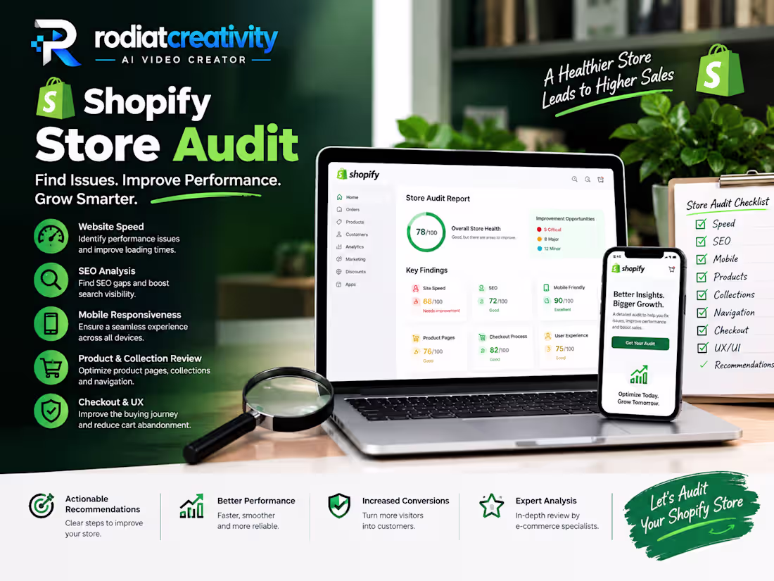 Cover image for Shopify Store Audit | SEO, Speed & Conversion Review