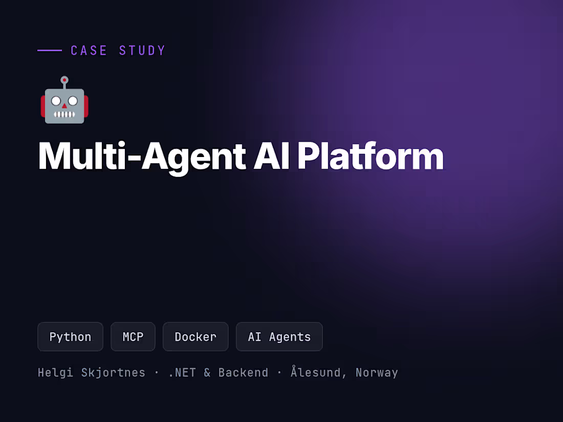 Cover image for Multi-Agent AI Orchestration Platform