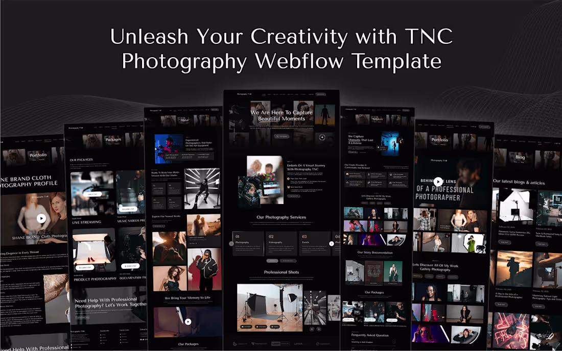 Cover image for Photography Landing Page Template: Behance