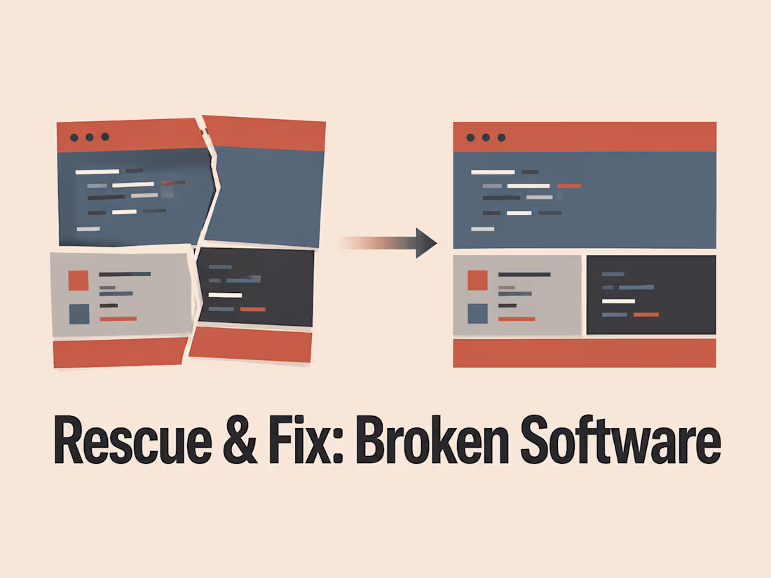 Cover image for Rescue & Fix: Broken Software