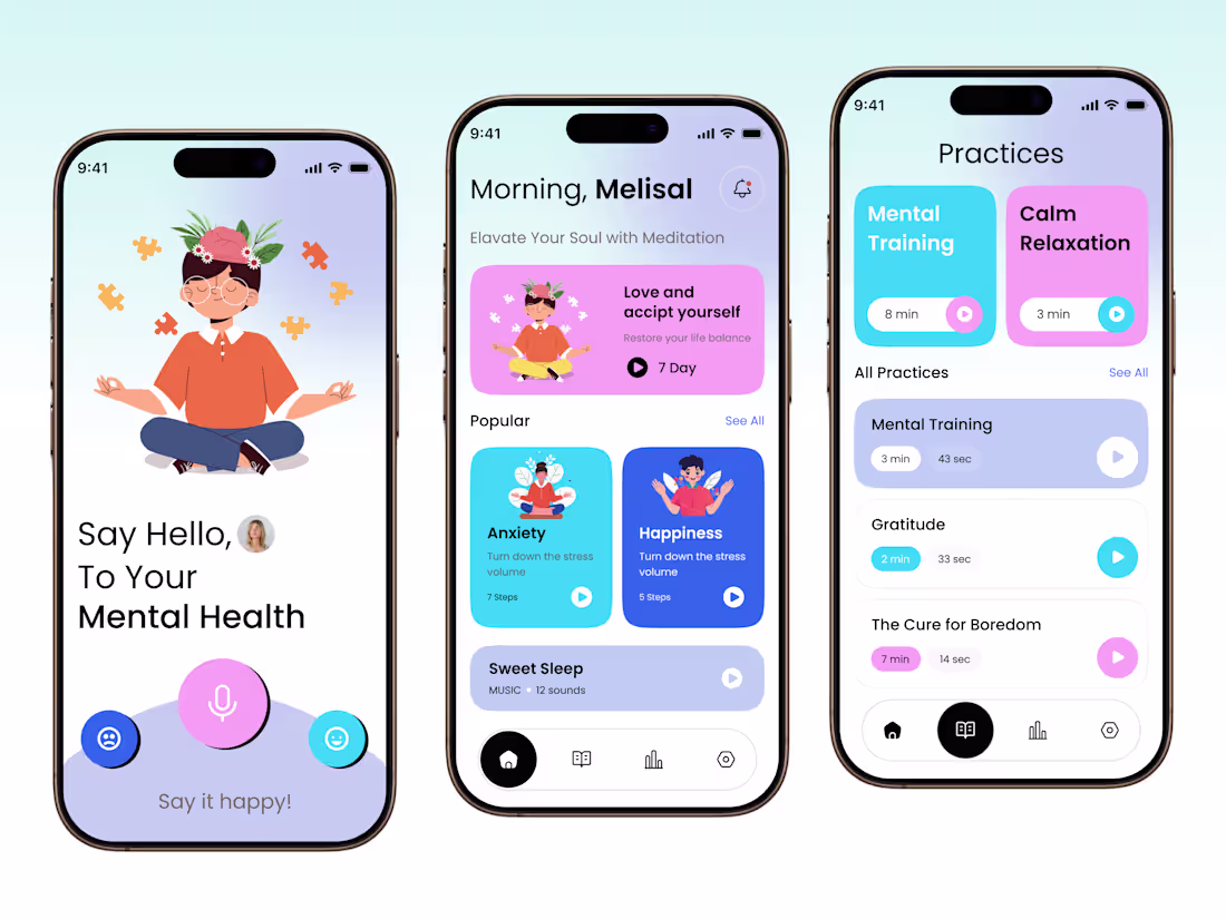 Cover image for Mental Health Mobile App Design