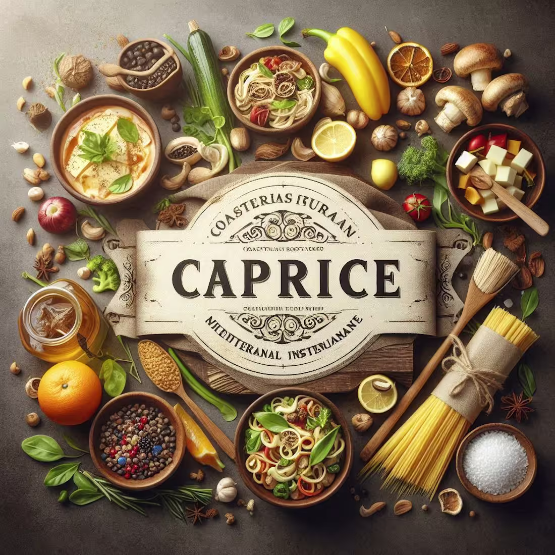 Cover image for Title: A Vibrant Mediterranean Tablescape Artistic Design Us...