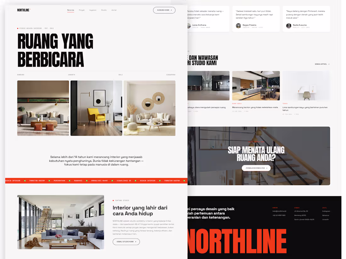 Cover image for Landing page interior design - Northline::