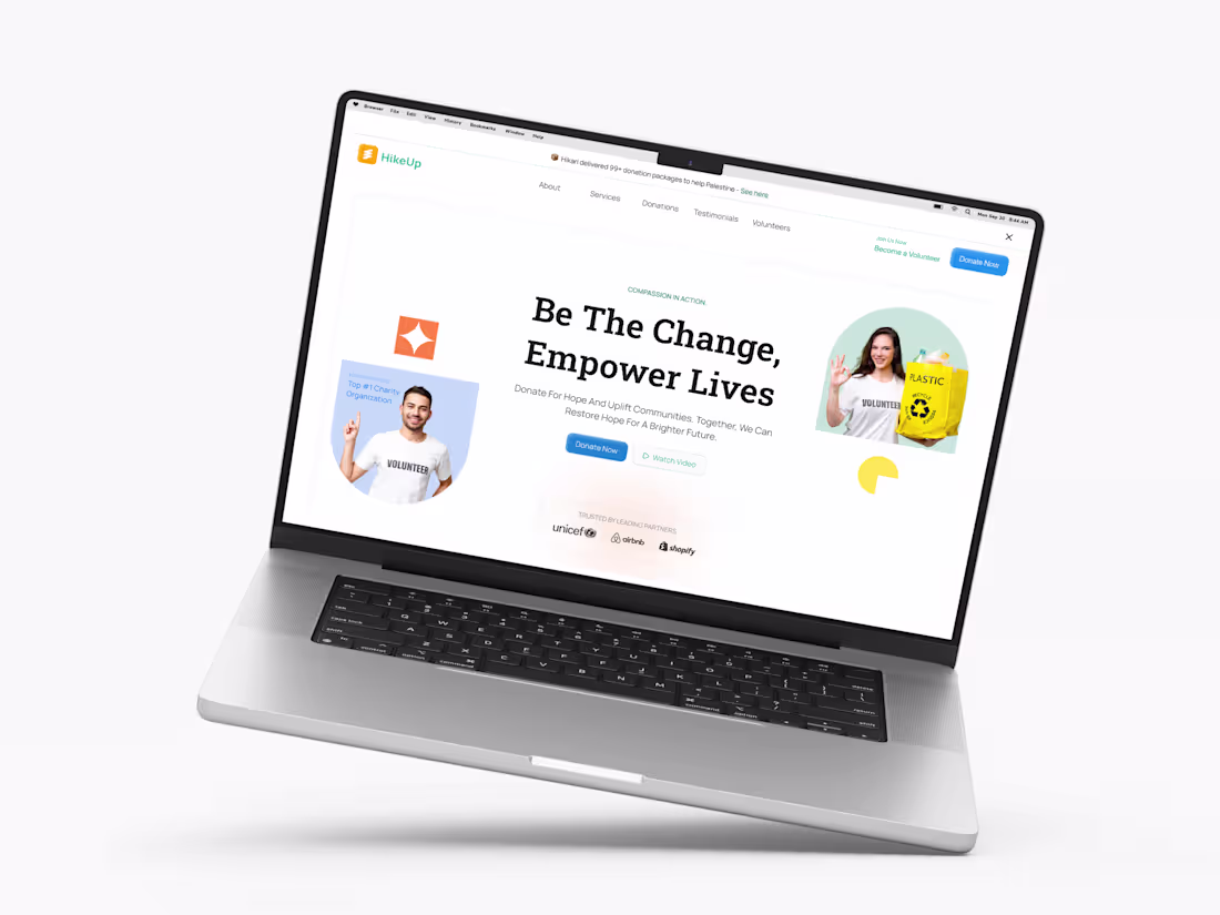 Cover image for Charity Website UI/UX Design