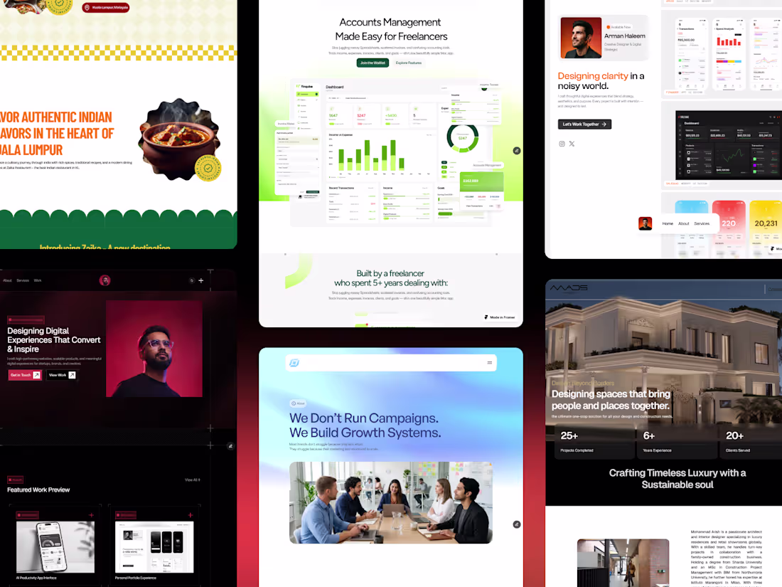 Cover image for Framer Landing Page Design