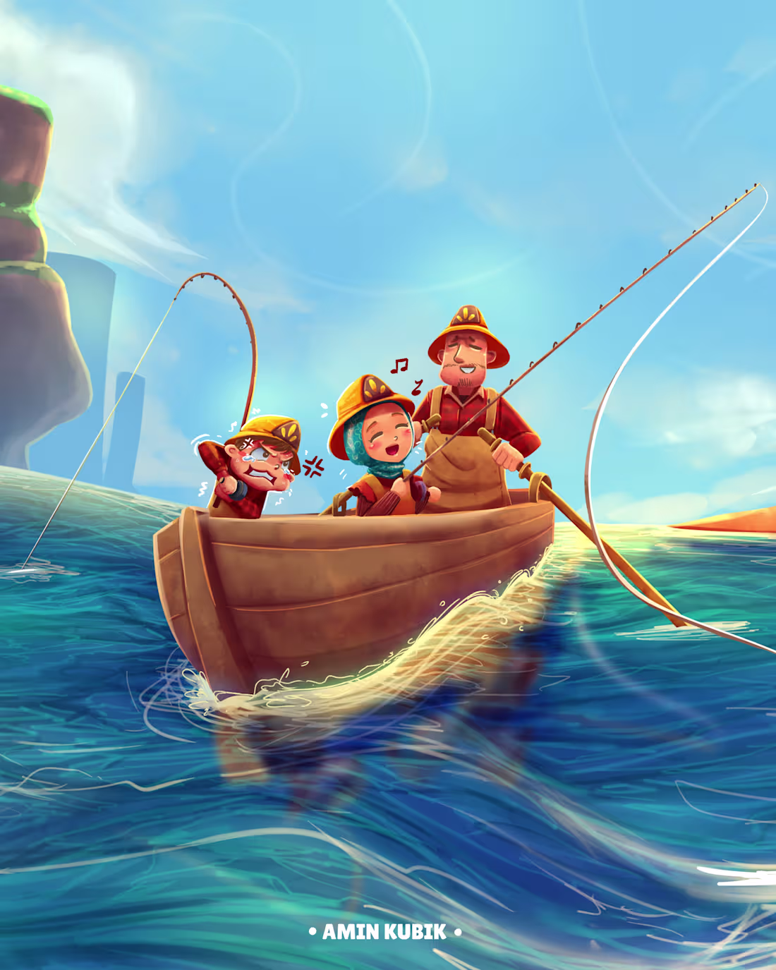Cover image for Family Fishing - Children's Book
