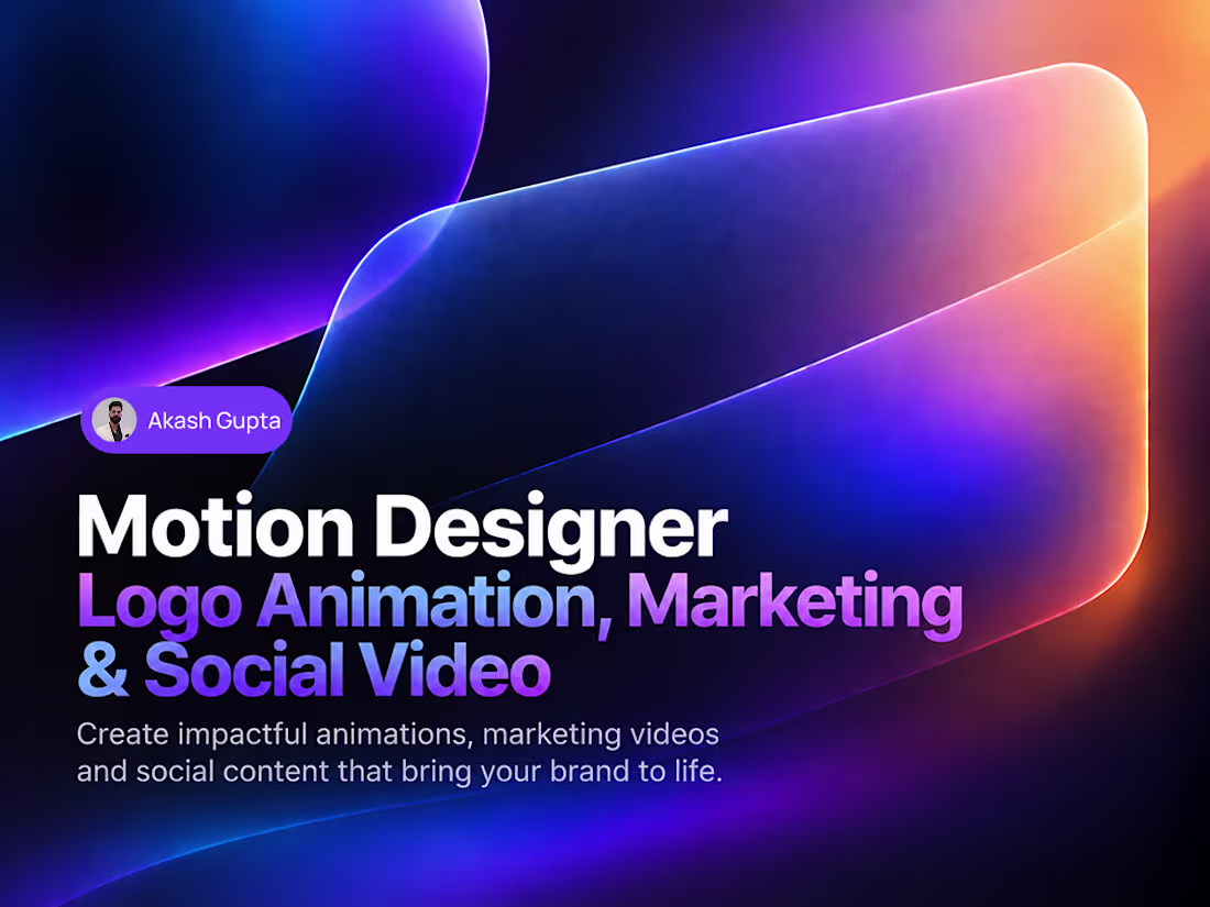 Cover image for Motion Designer | Logo Animation, Marketing & Social Videos